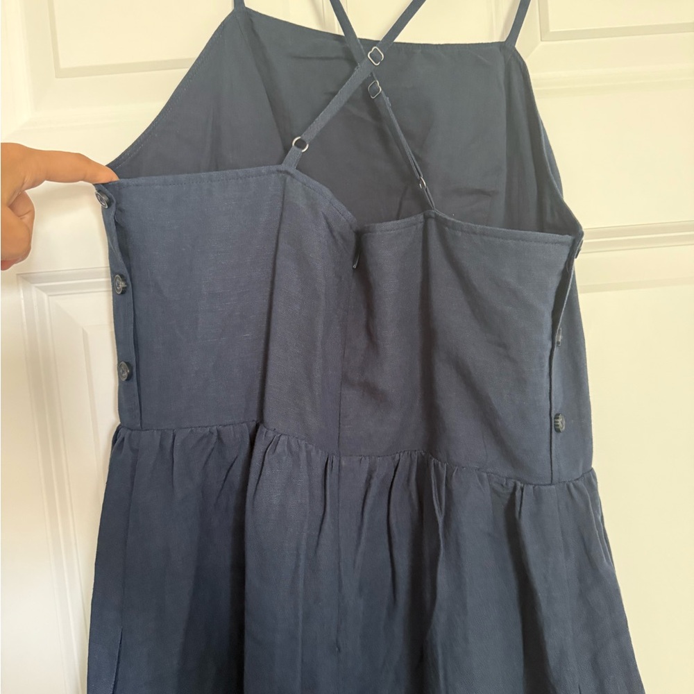 Abercrombie & Fitch Linen-Blend Midi Dress - Picture 4 of 9